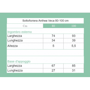 Onderbak Anthea Veca 80-100cm