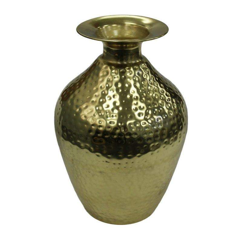 Vaso Metallo Oro Martellato... Vaso Metallo Oro Martellato...