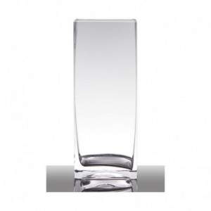 Glass Square Vase 35cm High