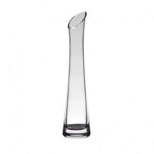 Glass Vase Flute Clear H35 D7