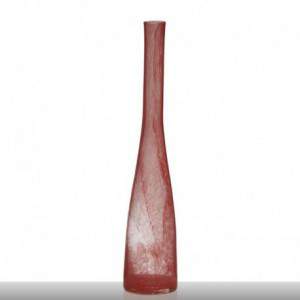 Vase en verre rouge 54 cm....