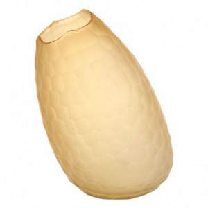 Glass Vase Skew Amber H29.5...
