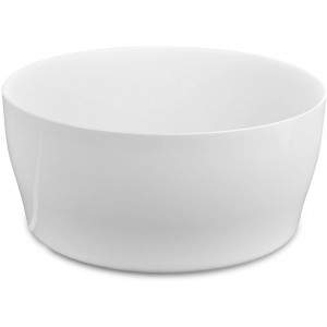 Assiette ronde blanche brillante Living Floralo, 28 x 13 cm