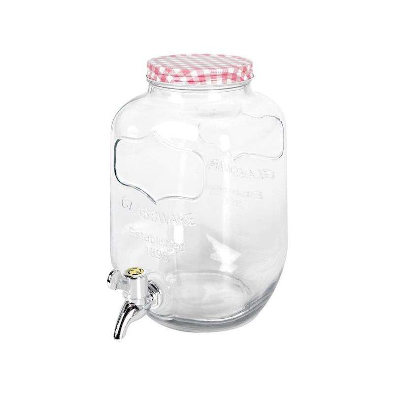 Distributore di bevande in vetro con rubinetto - GardenStuff