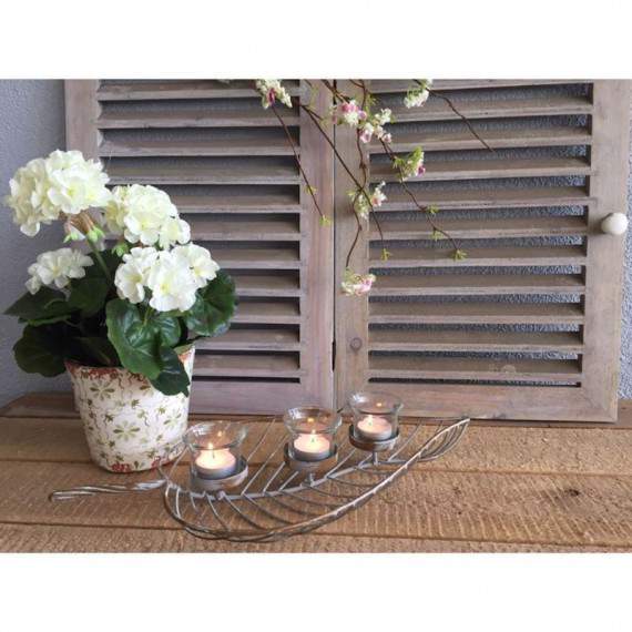 Tea-light Holders Leaf Gold...