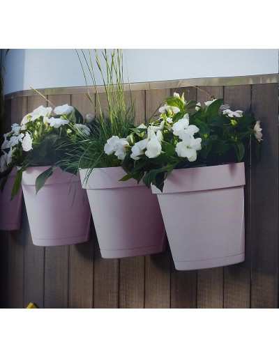 VECA SPA Florero de Pared - Modelo Cleo, Florero de Pared de Plástico Resistente para Plantas y Flores de Interior y Exterior