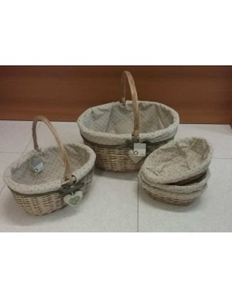 Lorel Oval Basket with... Lorel Oval Basket with...
