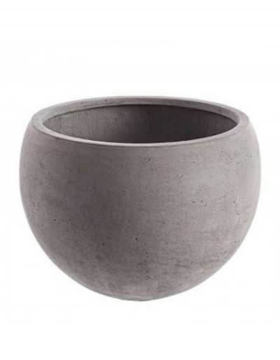 Grote grijze bol betonnen vaas