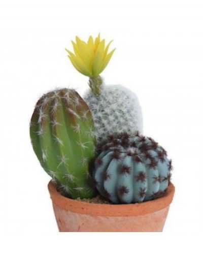 Cactus Artificiale in Vaso di Terracotta