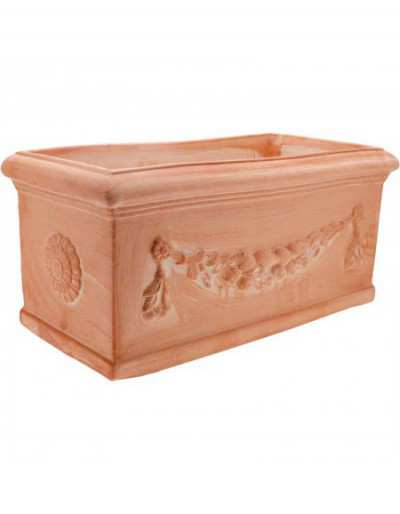 Festooned box 62 cm Terracotta