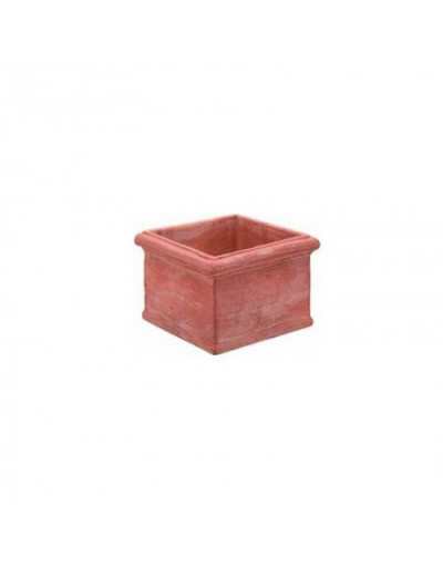 Smooth Cube 16 cm Terracotta