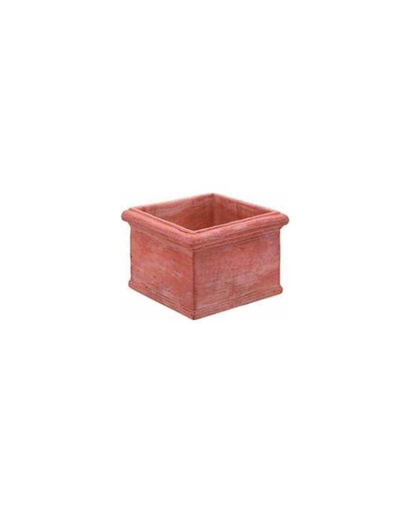 Smooth Cube 25 cm Terracotta