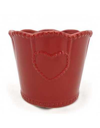 Shabby Vas H13 cm Röd