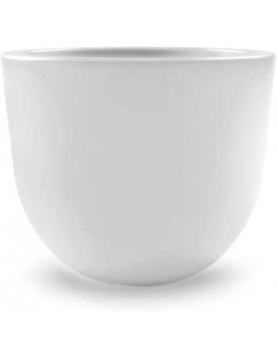 Vaso rotondo in resina"Eggy" 35 cm. Bianco