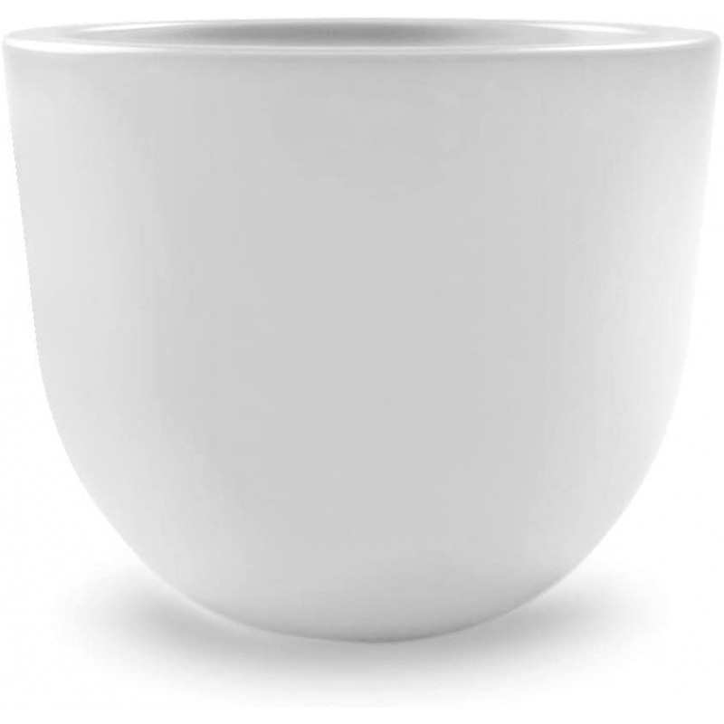 Vaso rotondo in resina"Eggy" 35 cm. Bianco