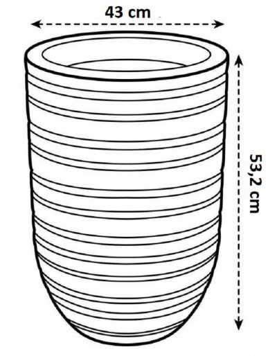 Elho Allure Ruban Haut diamètre 43cm Argile Minérale