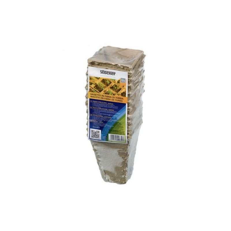 Set of 12 Square Peat Fiber...