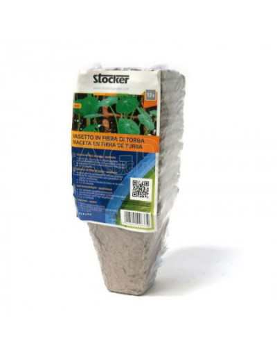 Set of 12 Square Peat Fiber...