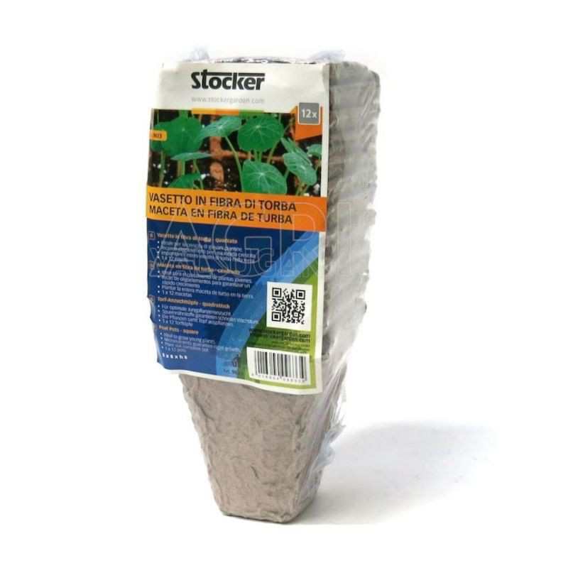 Set of 12 Square Peat Fiber...