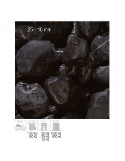 Ebony Black Pebbles 25-40 mm