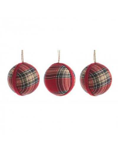 Pendaglio Sfera Tartan 3 Pezzi