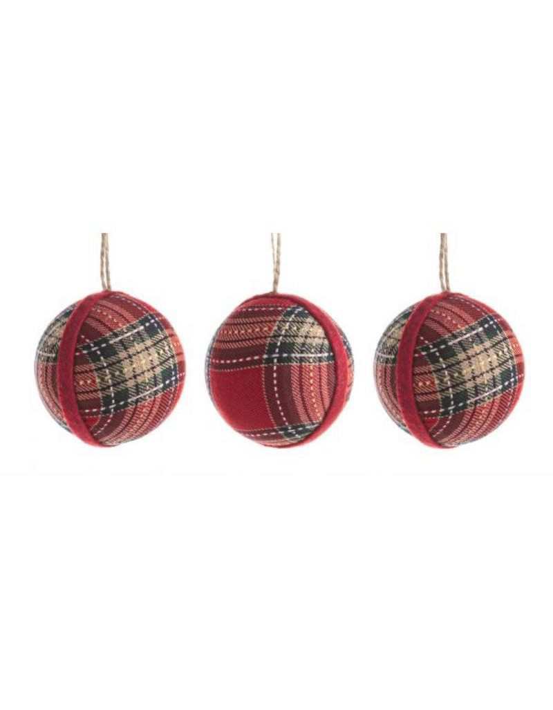 Pendaglio Sfera Tartan 3 Pezzi