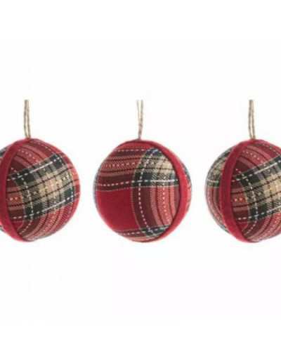 Pendaglio Sfera Tartan 3 Pezzi