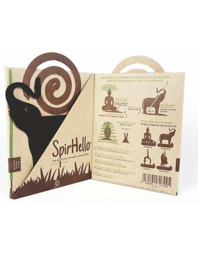 Elefanten-Räucherstäbchenhalter SpirHello-Verpackung