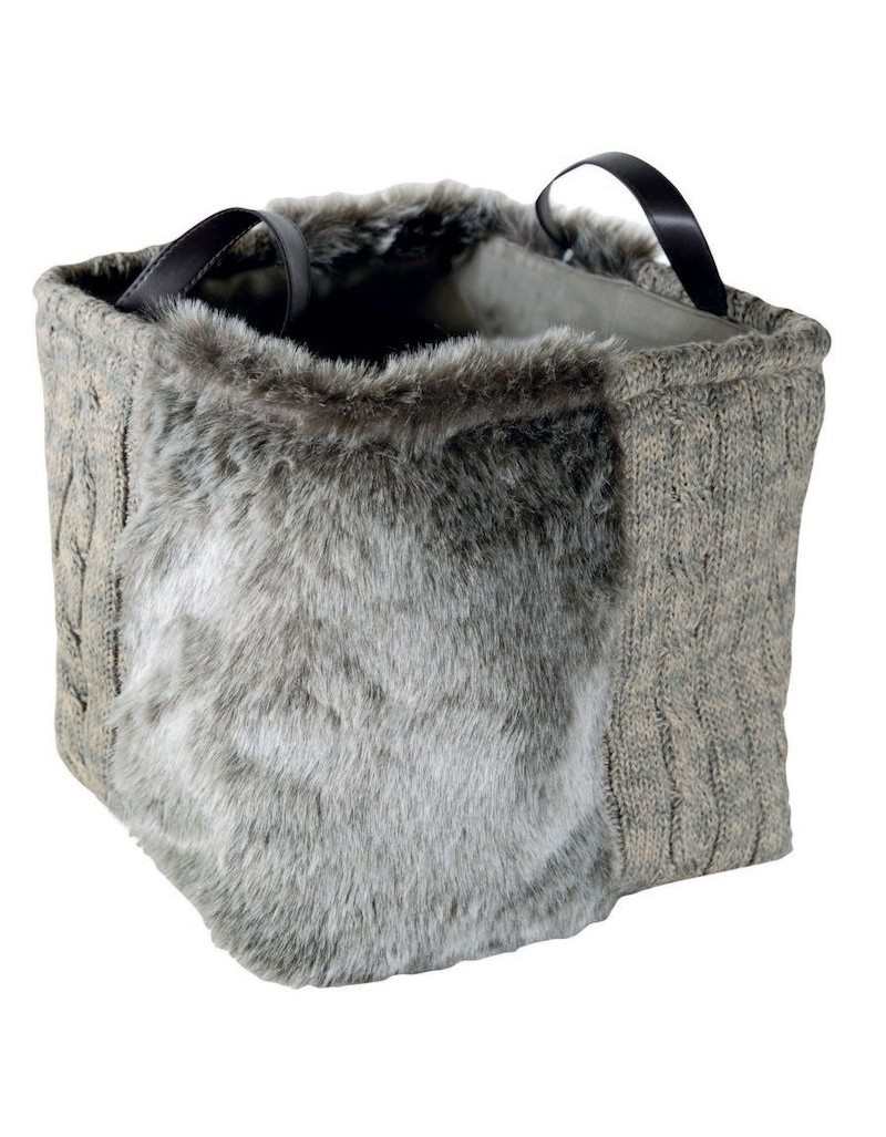 Gray Mesh Fabric Basket... Gray Mesh Fabric Basket...