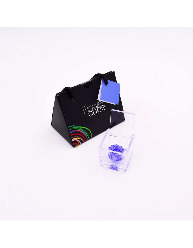 Mini Flowercube 4.5 x 4.5 Rosa Stabilizzata Profumata Azzurra Mini Flowercube 4.5 x 4.5 Rosa Stabilizzata Profumata Azzurra