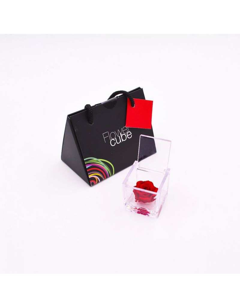Mini Flowercube 4.5 x 4.5 Red Scented Stabilized Rose Mini Flowercube 4.5 x 4.5 Red Scented Stabilized Rose