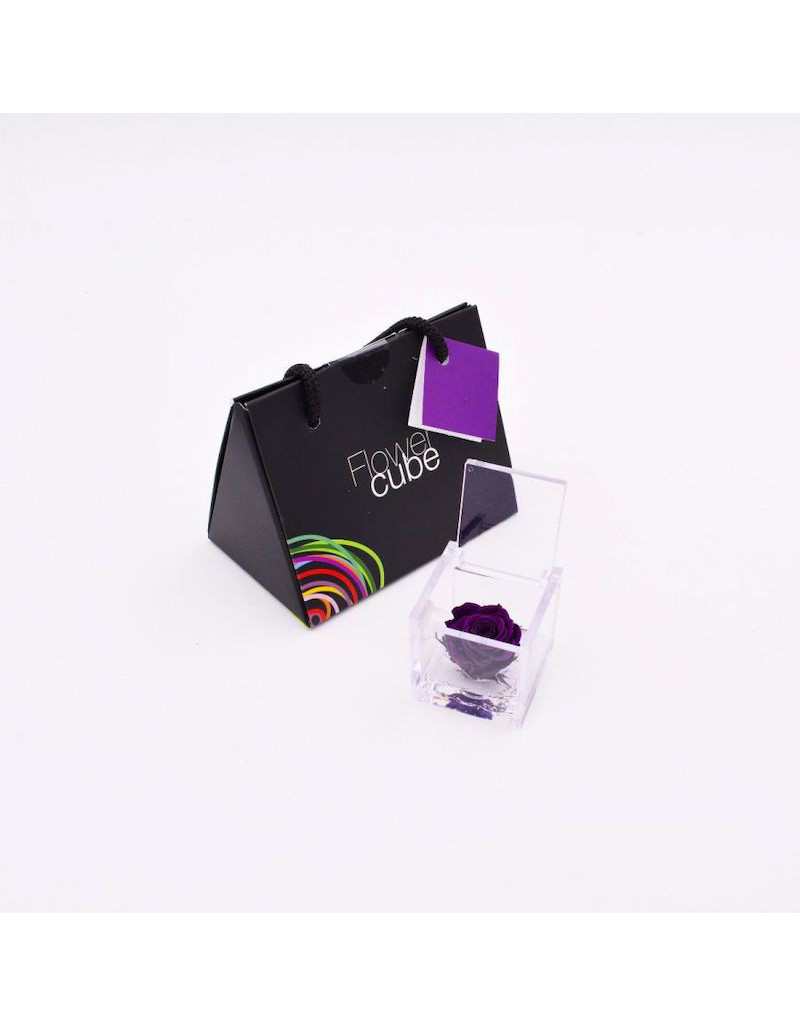 Mini Flowercube 4.5 x 4.5 Stabilized Rose Purple Scented Mini Flowercube 4.5 x 4.5 Stabilized Rose Purple Scented