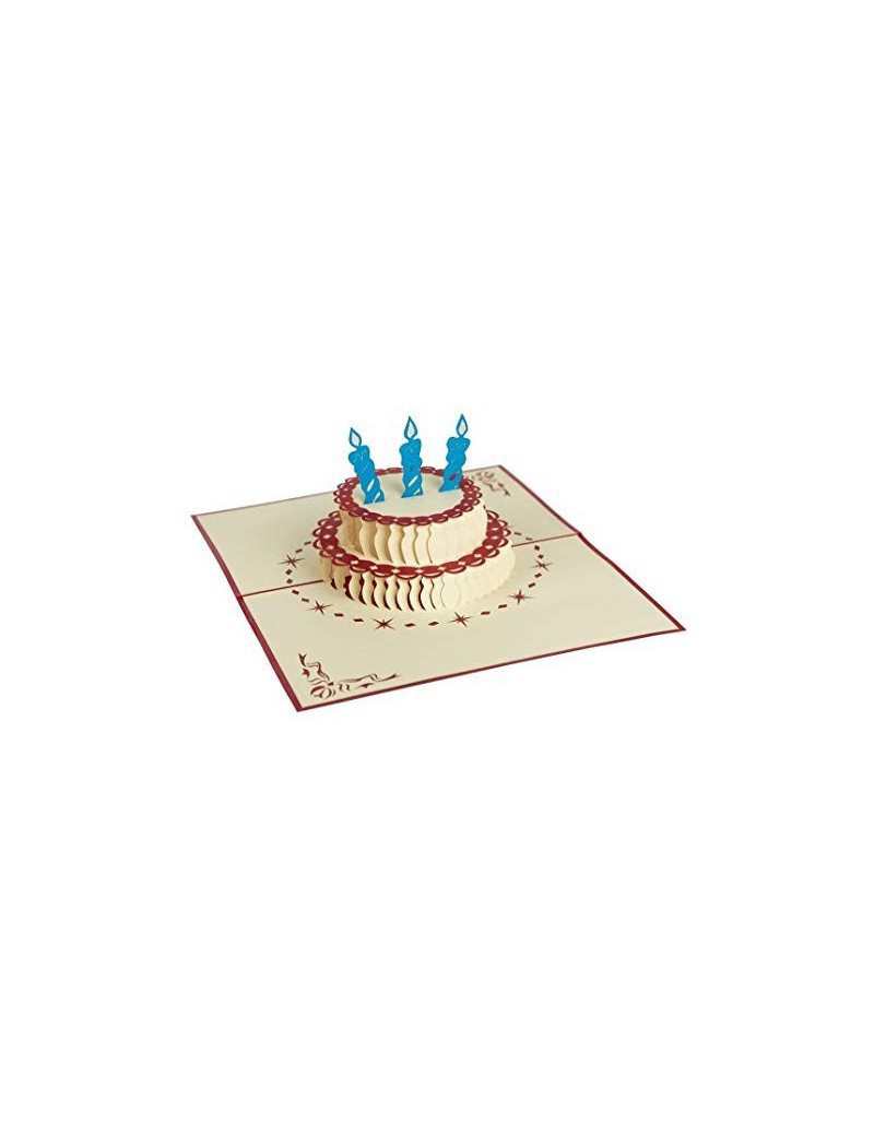 Origamo cartão feliz aniversário bolo