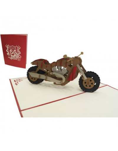 Origamo Motorcycle Greeting Card