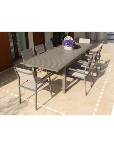 Cuba Uitschuifbare Tafel 150/210 x 90 Taupe