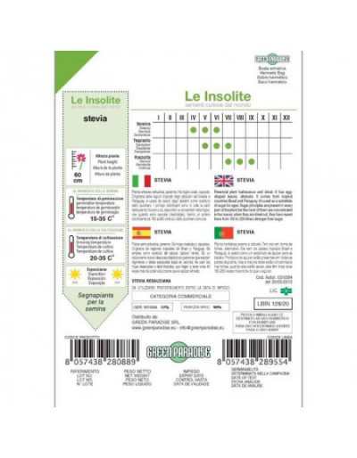 Nasiona w torbie Le Insolite - Stevia Rebaudiana