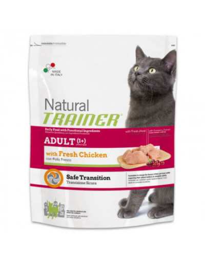 Croquettes pour chat adulte Natural Trainer Poulet 300 g