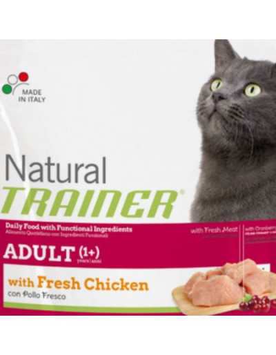 Croquettes pour chat adulte Natural Trainer Poulet 300 g