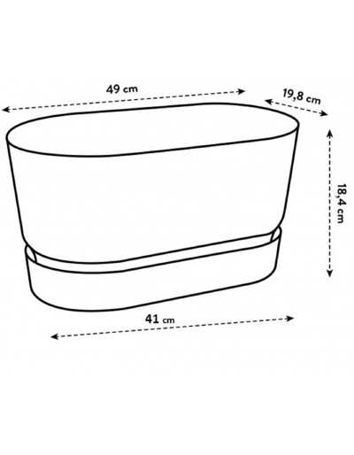 Elho Greenville Trough 50cm long white