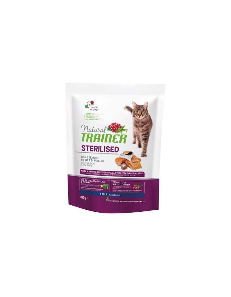 NATURAL GATO ADULTO ESTERILIZADO CON SALMON 300GR