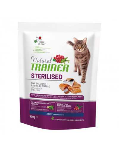 GATO NATURAL ADULTO ESTERILIZADO COM SALMÃO 300GR