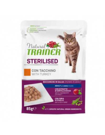 NATURAL CAT STERILISED CON TACCHINO 85GR