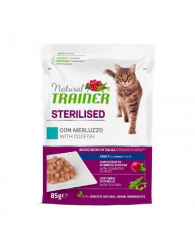 NATURAL CAT STERILISED CON MERLUZZO 85GR