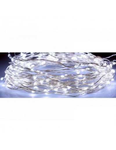 Luces de alambre plateado - 80 LED - Blanco