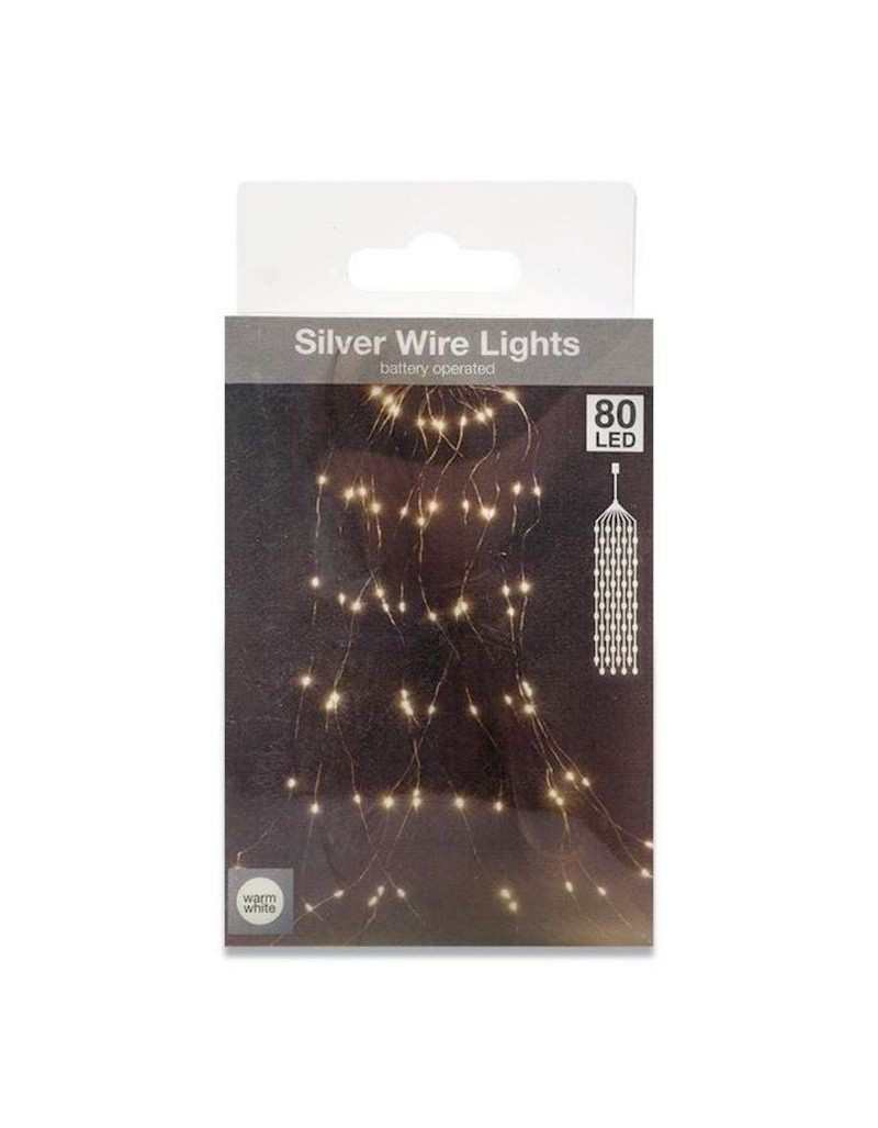 80 Warm White Microled Christmas Lights Waterfall Battery Operated