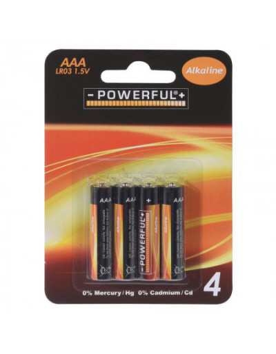 4 AAA-Alkalibatterien