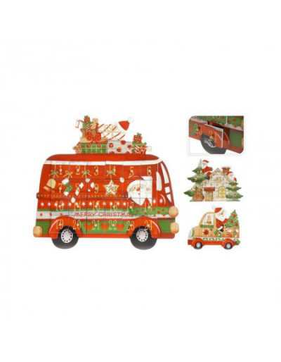 3 Assorted Wooden Advent Calendars