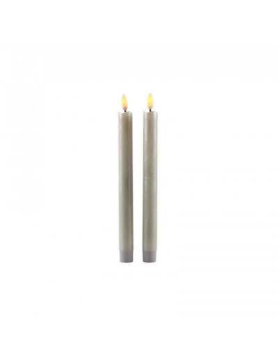 Bougies de table Magic Flame LED H25.5 Crème