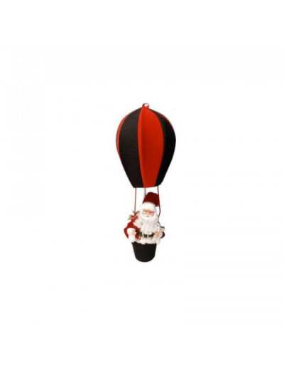 Kerstman in Ballon 80 cm Rood/Groen