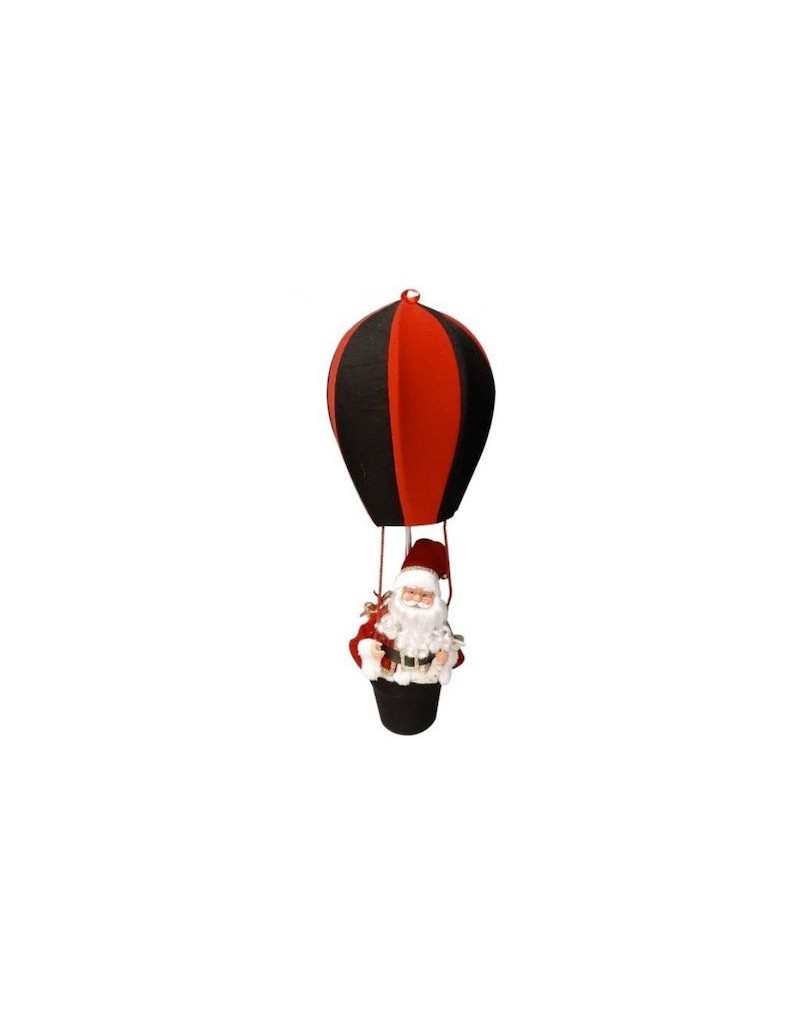 Père Noël en Ballon 80 cm Rouge / Vert